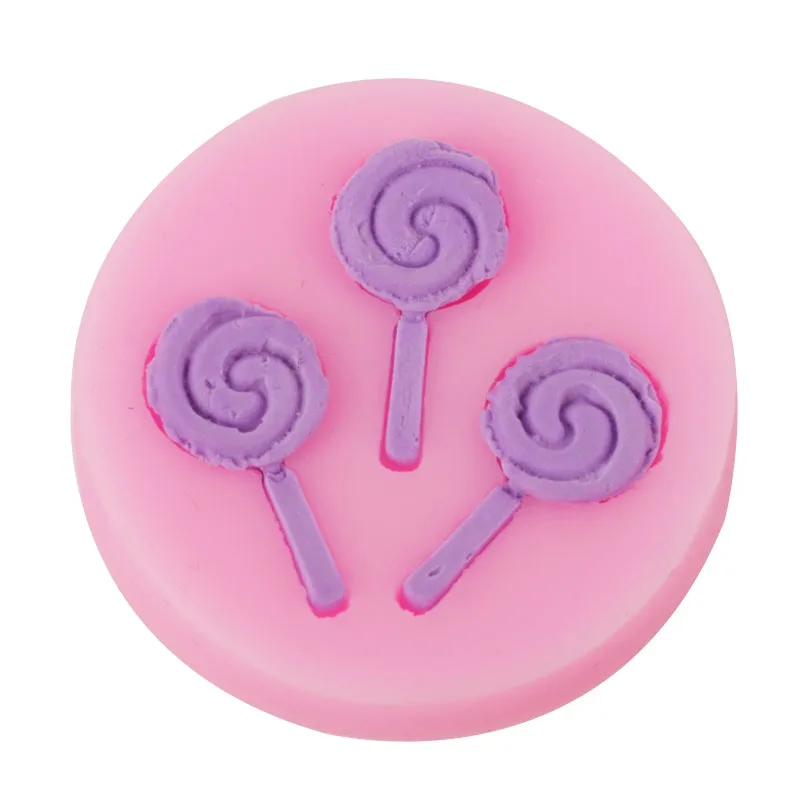 

Mini Cute Lollipop Silicone Fondant Mould 3D Sweet Color Confectionery Candy Chocolate Mold DIY Wedding Baking Tools