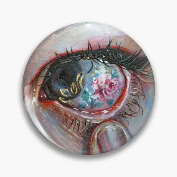 

Beauty In The Eye Customizable Soft Button Pin Lapel Pin Cartoon Lover Cute Decor Metal Jewelry Funny Women Creative Badge