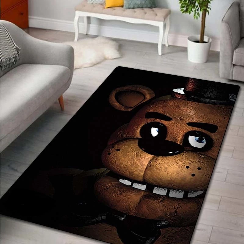 коврик входной двери для ванной Страшный мультяшный ковер с животными