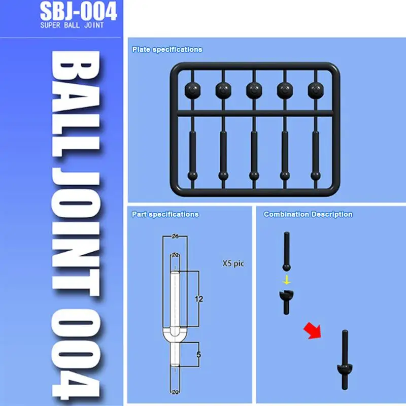 Набор деталей для мобильных шарниров MG RG HG