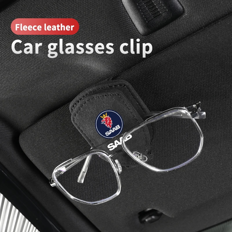 

Car Auto Sun Visor Glasses Box Card Ticket Holder Stand For SAAB 9-3 9-5 93 9000 900 9-7 600 99 9-X 97X Turbo X Monster 9-2X