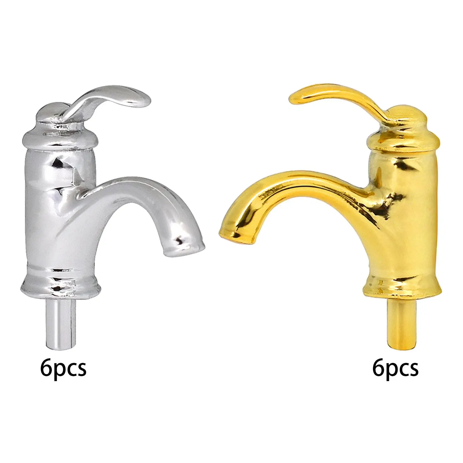 

Dollhouse Single Head Faucet, 1:12 Scale Furniture Kit, for Kitchen, Bathroom, Shower