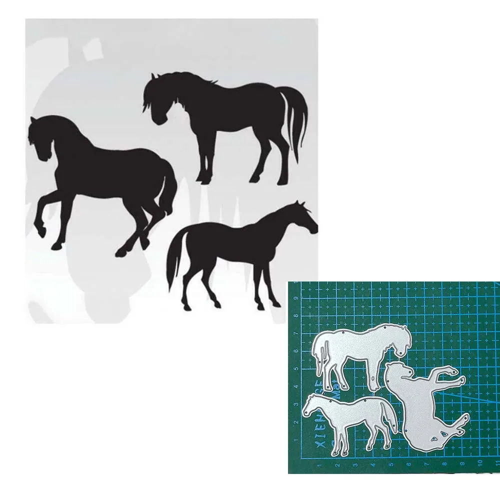 

Metal Cutting Dies Cut Mold Animal horse Decoration Scrapbook Paper Craft Knife Mould Blade Punch Embossing Stencils DIY