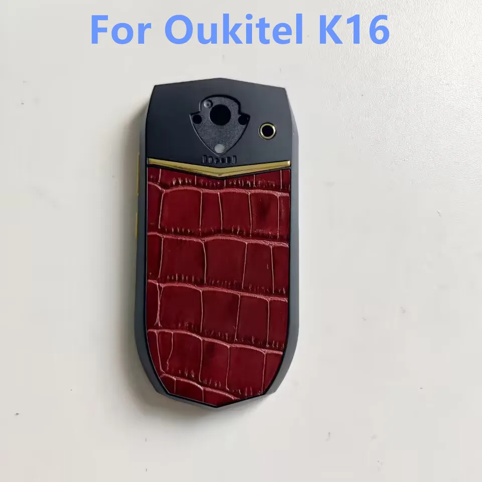 

New Original For Oukitel K16 3.5inch Cell Phone Leather Shell Back Battery Case Replace Housings Frame Bumper