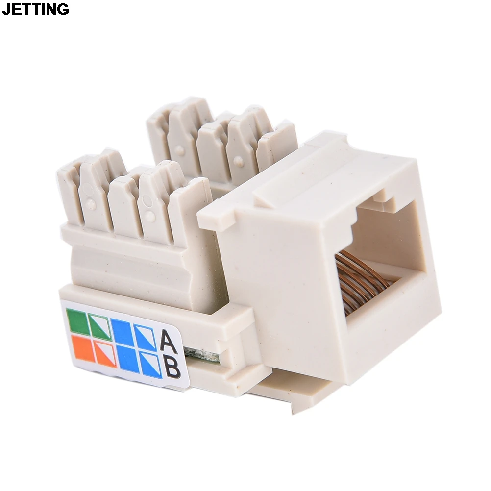 

JETTING CAT5 RJ45 110 Punch Down Keystone Network Ethernet Jack Top Quality