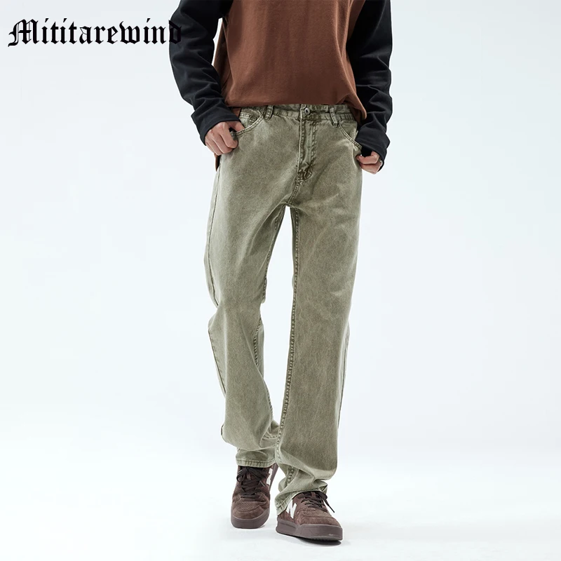 

Джинсы мужские прямые повседневные, свободные брюки из денима в стиле Хай-стрит, Молодежные винтажные, варенные, в американском стиле, Y2k