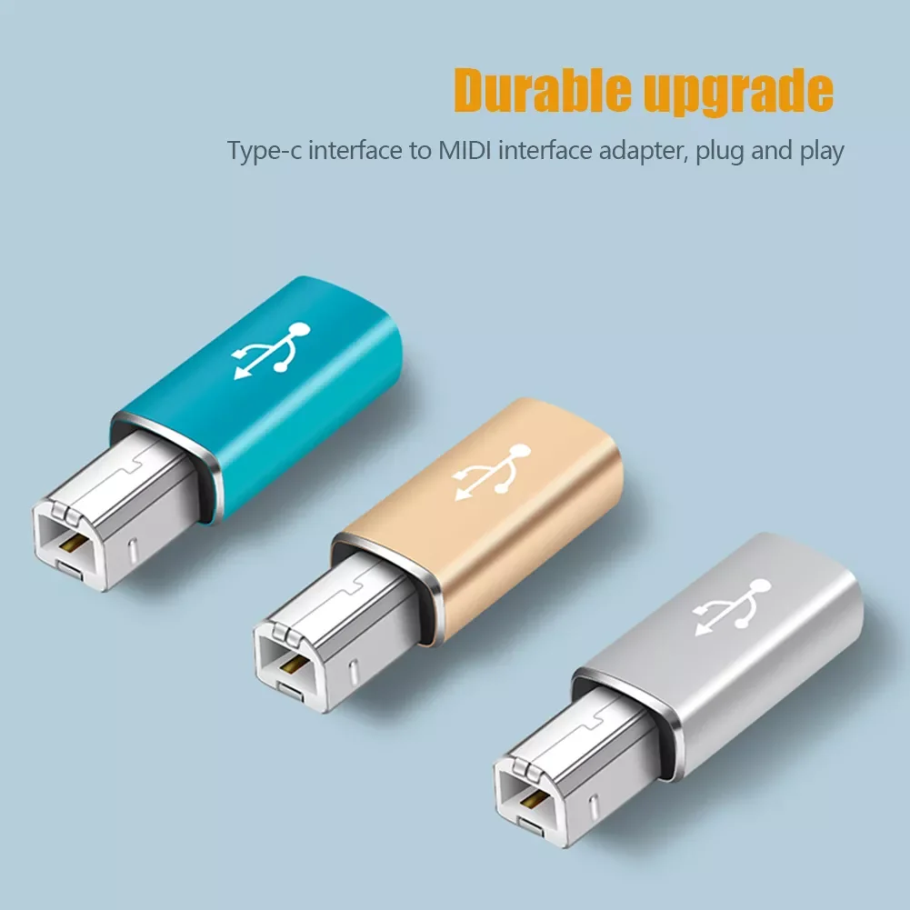 

USB C Type C Female Socket to USB B 2.0 MIDI Male plug Connector USB C OTG Adapter For Printer Piano Electronic Drum