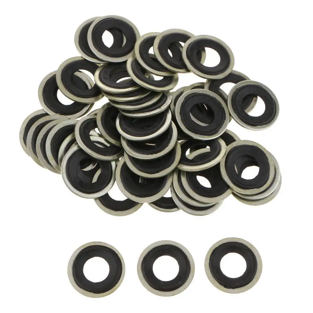 50 шт./компл. M14 сливная пробка моторного масла прокладка шайбы уплотнения для