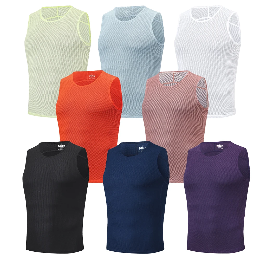 

Cycling Underwear Sport Base Layer White Cycling Jersey Reflective Vest Men Undershirt Quick Dry Elastici Vest Road Bike Jersey