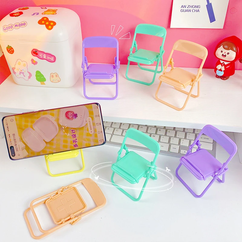 

Phone Holder for Your Mobile Phone for Xiaomi IPhone IPad Tablet Cute Desktop Decoration Kawaii Chair Small Seat Stand for Car