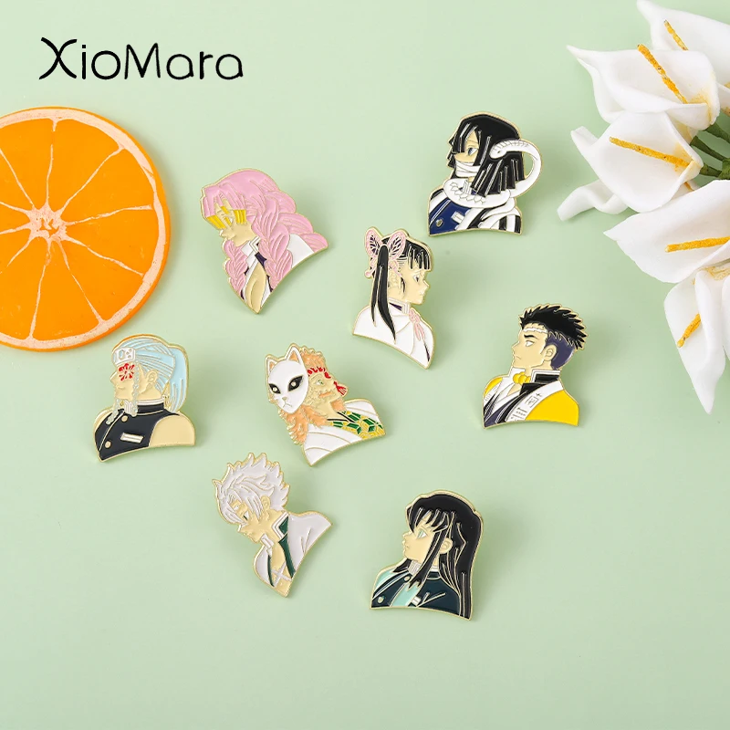 

Demon Slayer Anime Enamel Pins Kanzaki Aoi Brooches Cartoon Characters Badge Backpack Accessories Gift for Friend Wholesale
