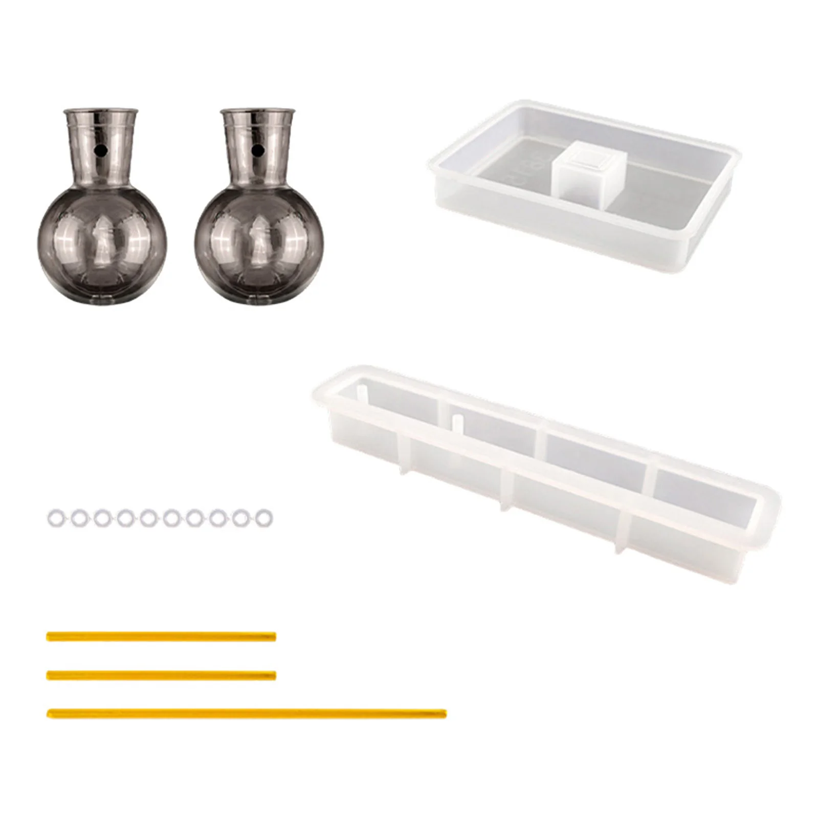 

Plant Propagation Resin Mold Vase Silicone Epoxy Molds With 2pcs Test Tube Hydroponic Silicone Mold For Home Decor DIY Resin