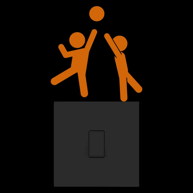 Светящаяся наклейка с изображением баскетбольного игрока настенный