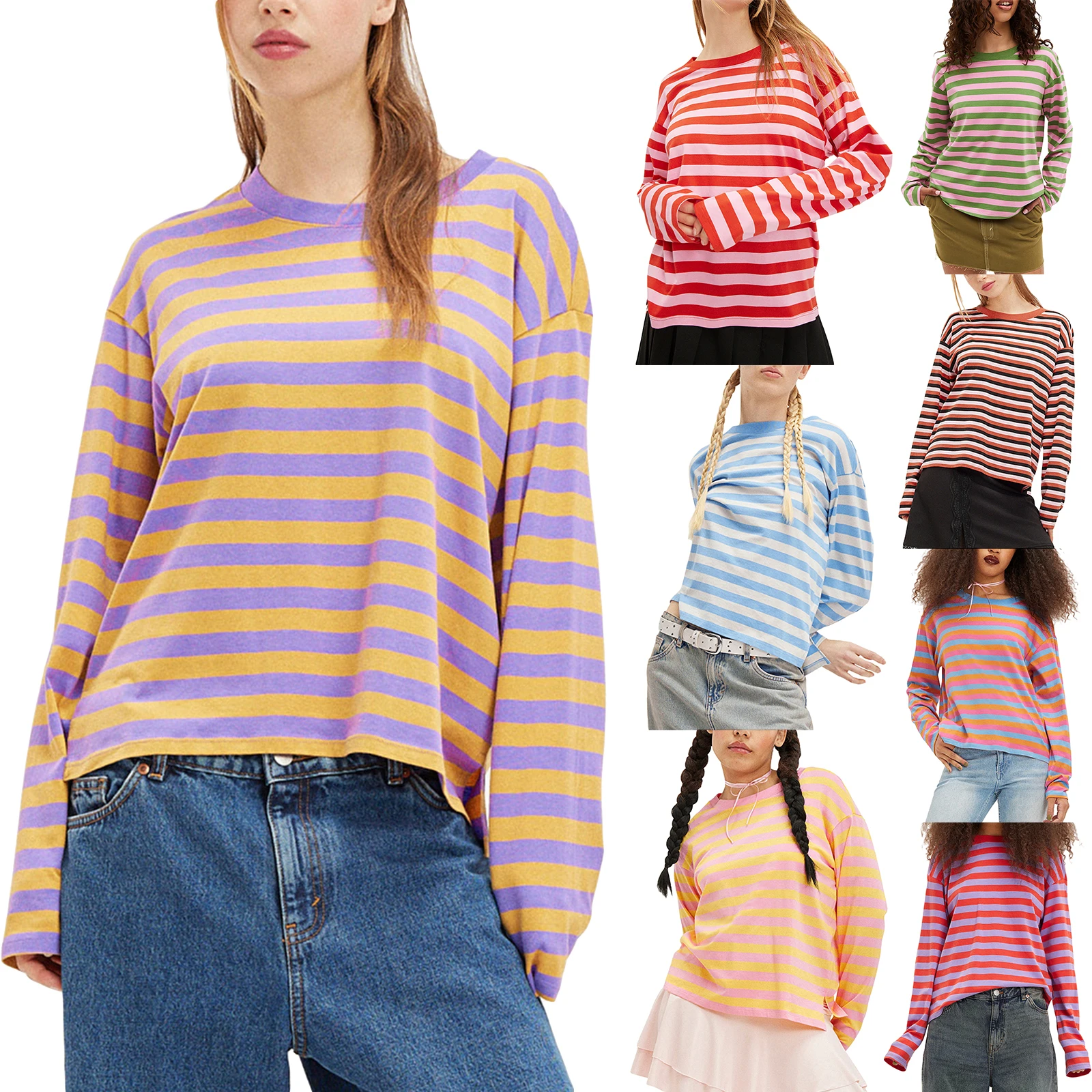 Женская одежда весенне-осенние модные повседневные топы футболки с длинными