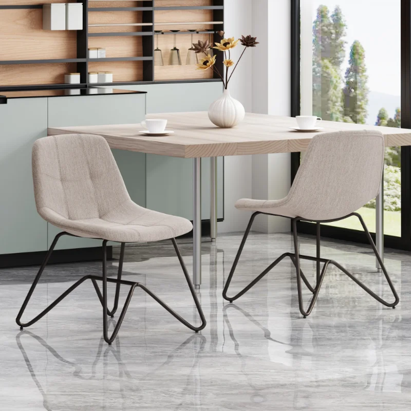 

Zion Modern Fabric Dining Chair, Iron, Metal, Fabric,Set of 2, Strong and Durable ，20.25 X 23.00 X 29.50 Inches