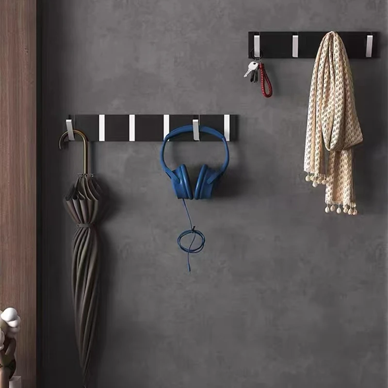 

Скрытая складная вешалка для полотенец, настенные крючки, держатель для халата без гвоздей для ванной, кухни, спальни, прихожей