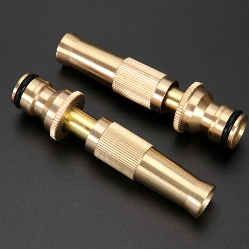 

High Pressure Water Gun Brass Spray Nozzle Direct Spray 1/2'' Quick Connector Garden Hose Adjustable Pressure Washer Nozzle