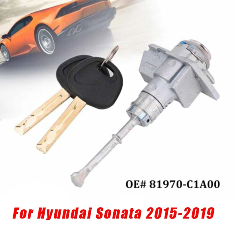81970-C1A00 Для Hyundai Sonata 2015-2019 Цилиндр замка передней двери с 2 ключами в сборе со