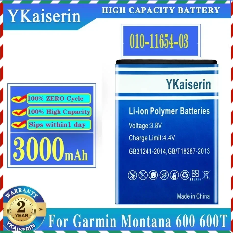 Аккумулятор ykaisсеребрин 010-11654-03 3000 мАч для GARMIN Atemos Monterra 680t 650t 610t 600t портативного