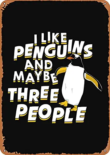 

Penguin Design Vintage Look Metal Sign Patent Art Prints Retro Gift 8x12 Inch