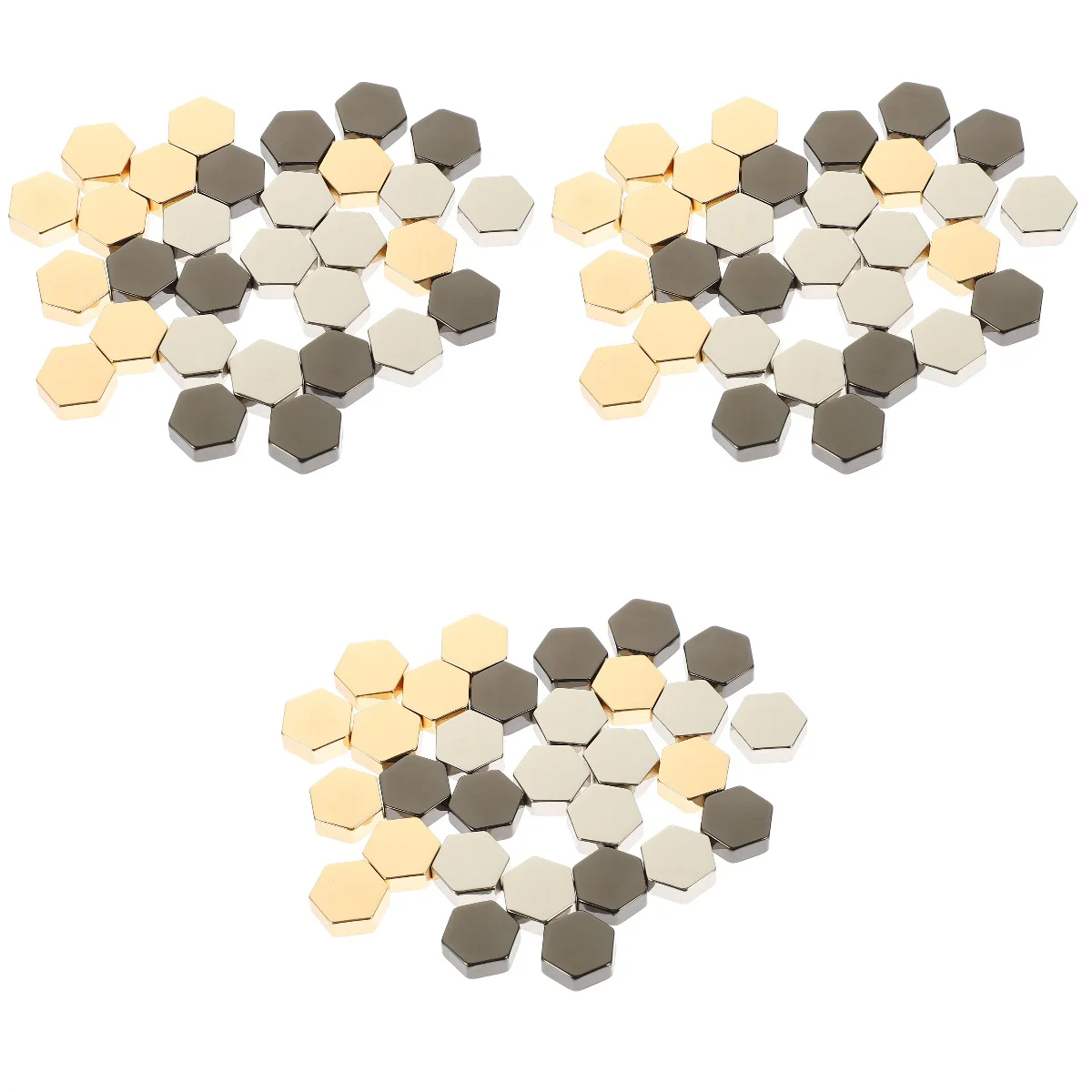 

90 pcs DIY Crafts Studs Metal Purse Feet Hexagon Head Stud for Purse Handbag