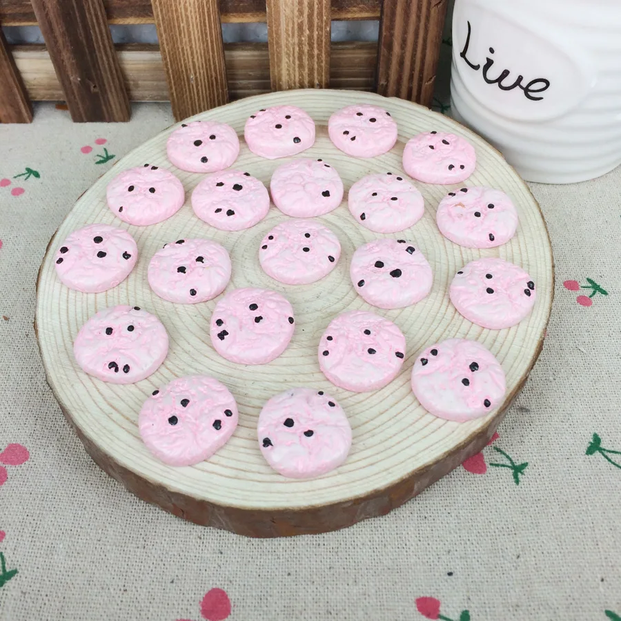 Kawaii Flatback DIY Artificial Food Dounts Resin Cabochons Flat Back Scrapbooking Embellishment Decoration Crafts Making:22mm | Дом и сад