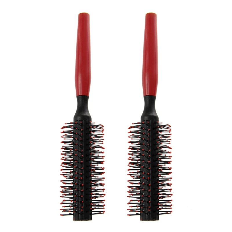 

2X Professional Wavy Curly Hair Brush Comb Hair Care Pin Cushion Roll Round Comb