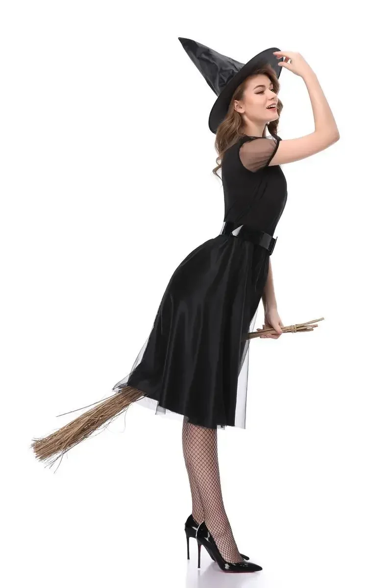 M-3XL Хэллоуин Карнавальная вечеринка Черный костюм ведьмы Костюмы объединителя