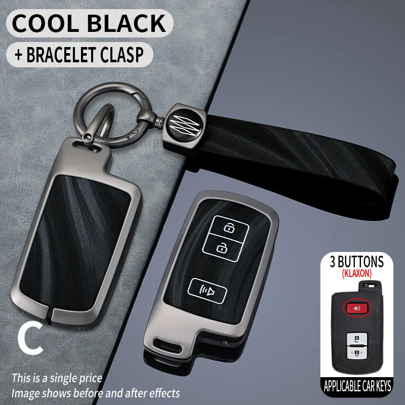 

Чехол для автомобильного ключа из цинкового сплава для Toyota Camry Corolla RAV4 Highlander Avalon 2015 2016 2017 2018, защитный чехол, автоаксессуар