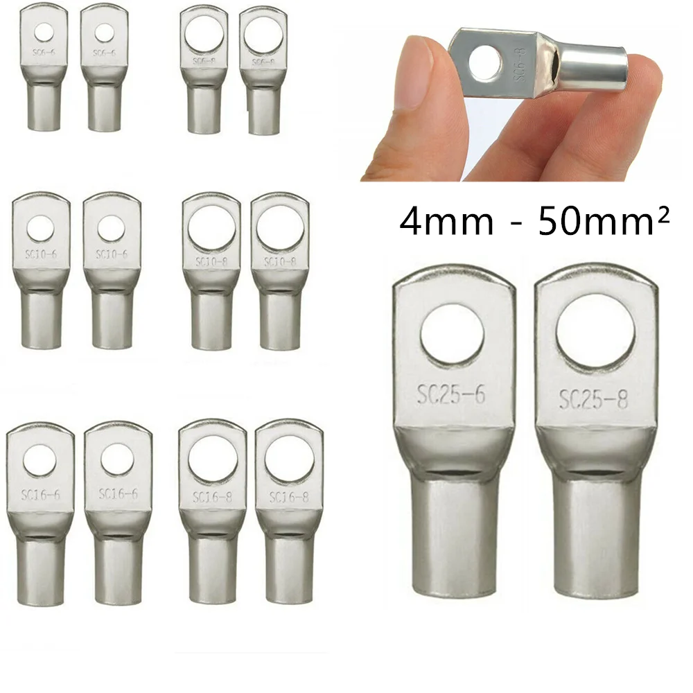 100/50 шт. медные наконечники из луженой меди 4-25 мм