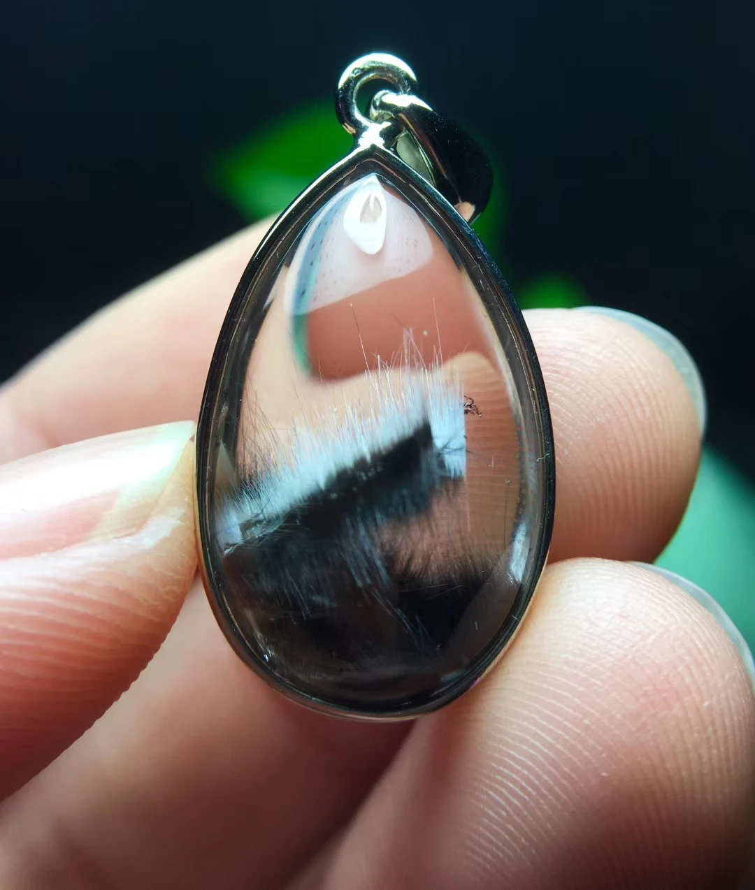 Натуральный Брукит платина черный рутилированный кварцевый кулон 25*15 5*9 мм капля