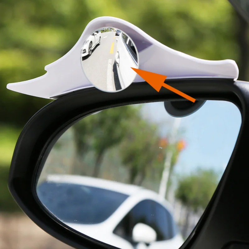 

2 In 1 Car Rain Eyebrow with Blind Spot Mirror 360 Degree Rotation Car Parking Safety Auxiliary Mirror Auto Accessories 2pcs