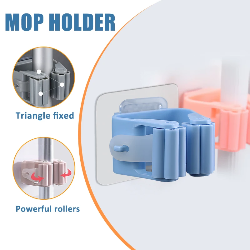 

Home Storage Rack Bathroom Suction Hanging Pipe Traceless Hooks Wall Mounted Mop Organizer Holder Waterproof Broom Hanger