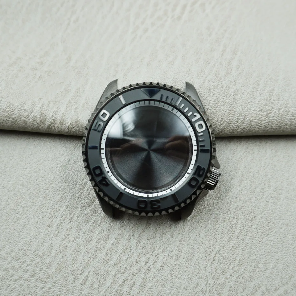 NH35A case modified mechanical watch waterproof diving assembly watch ceramic ring 007 black shell NH36 suitable