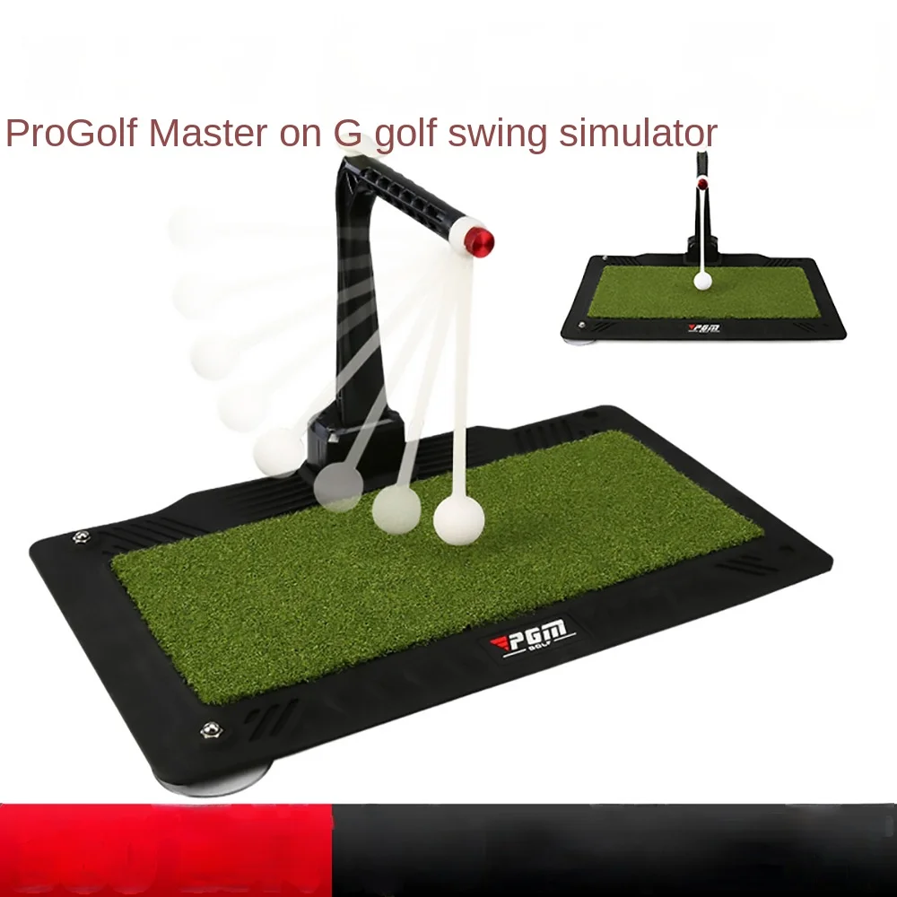 

Pgm Upgrade Golf Swing Trainer 360 ° Auto Ball Return Golf Hitting Mat Practice Pad for Beginner Training Aids Adjustable Height