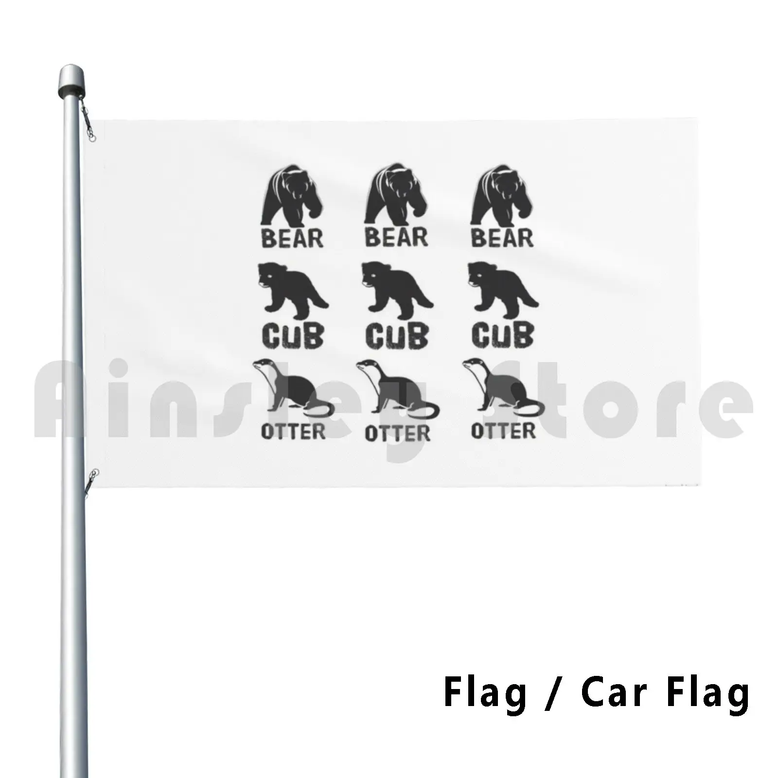 

Флаг Автомобильный флаг множество медвежьих племен 1741 Медвежья выдра медведи