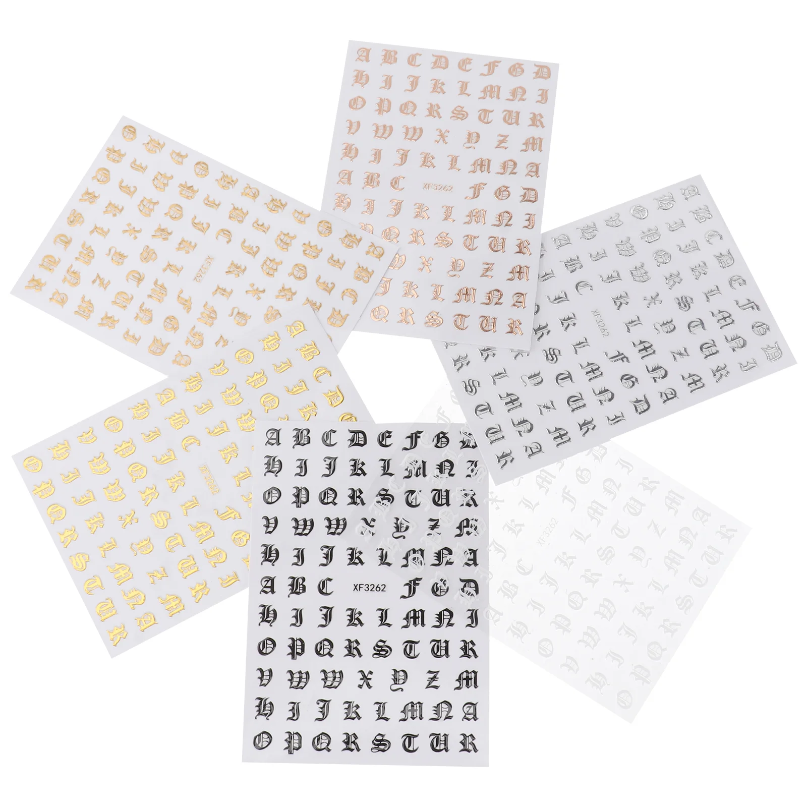 

Nail Stickers Manicure Sticker Decals Letters Girls Tip Diy English Polish Adhesive Decor Accessory Self Makeup Decal 3D Stencil