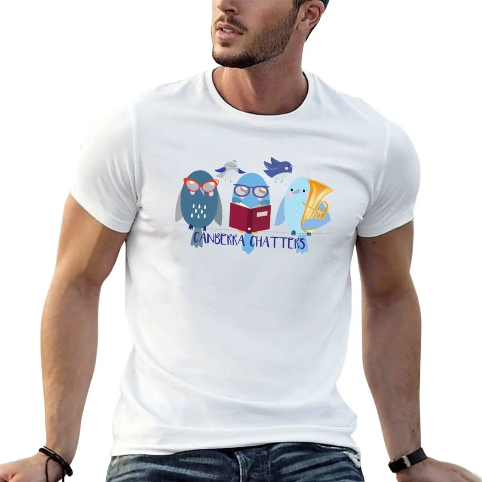 Фото Футболка Canberra Chatters, декабрь 2019, мужская повседневная футболка с графическим рисунком, футболки для мужчин, мягкая хлопковая футболка №1