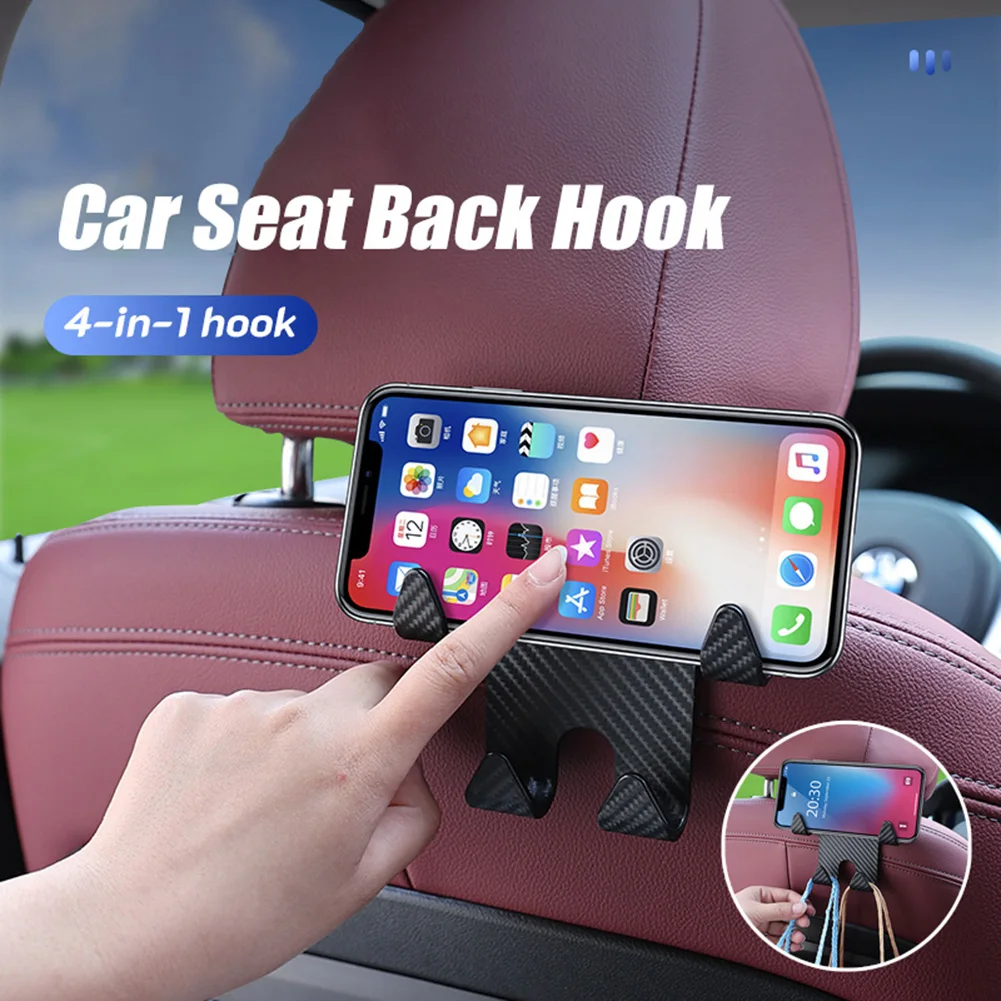 

Universal Car Seat Back Hook Headrest Hanger Multifunction Hanging Hook Phone Bracket Hidden Hanger Organizer Auto Accessories