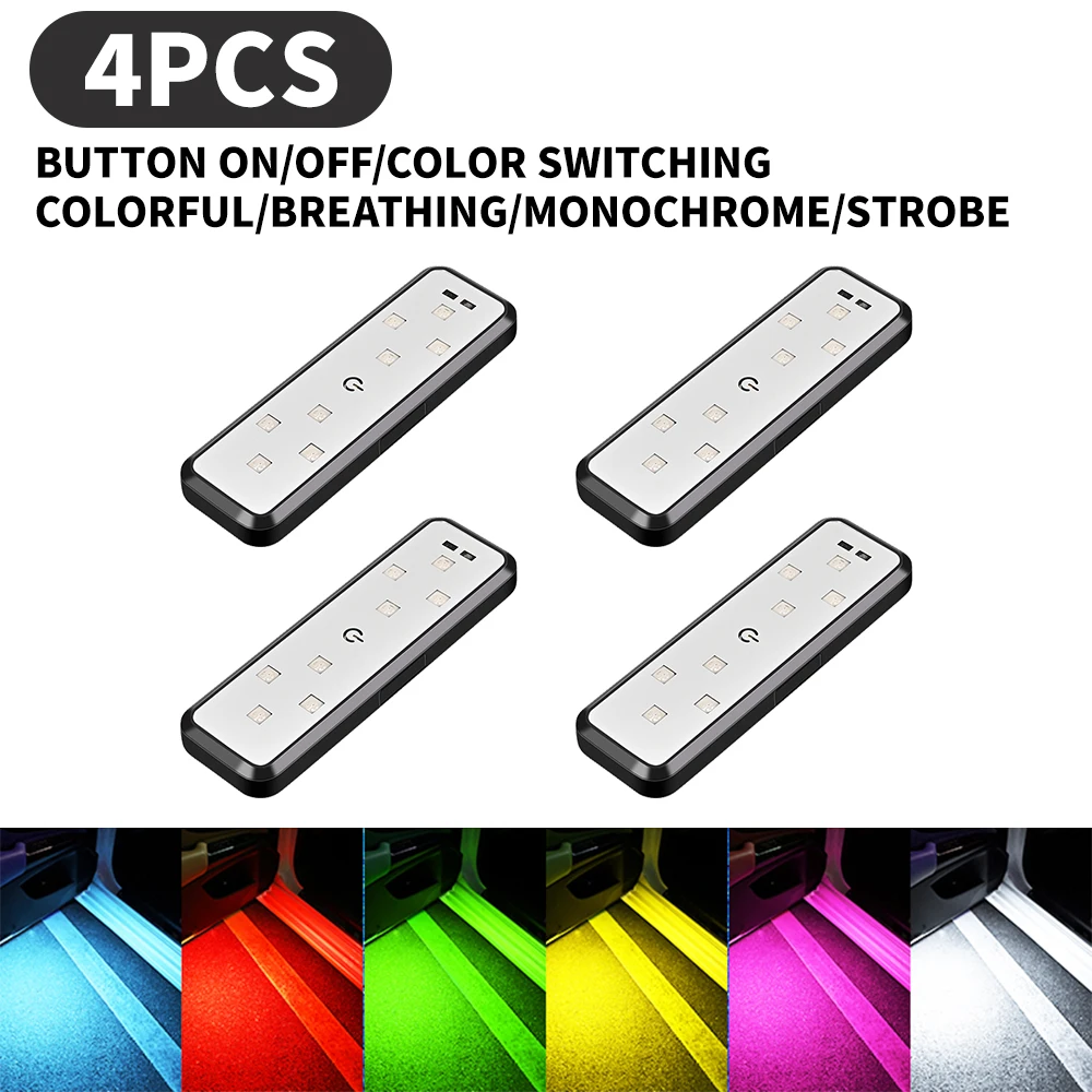 

Автомобильный Дверной Приветственный Светильник, Светодиодный Магнитный Контроль, Зарядка Через USB