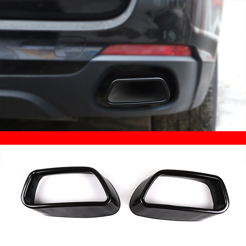 

1 пара автомобильных глушителей из нержавеющей стали, выходная крышка выхлопной трубы для BMW X5 X6 F15 F16 2014-2018, аксессуар для внешней хвостовой горловины