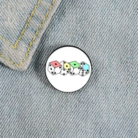 pastel dice printed pin custom funny brooches shirt lapel bag cute badge cartoon cute jewelry gift for lover girl friends