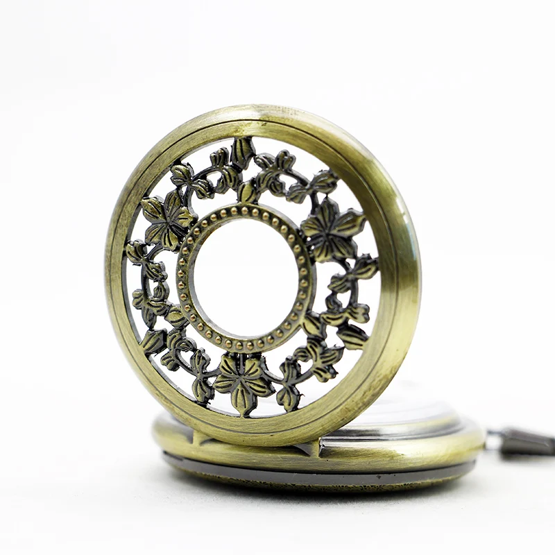 Mechanical Pocket Watch Vintage Carved Frosted Arabic Numeral Display Belt Chain Pendant Clock Men's Ladies Student Gifts