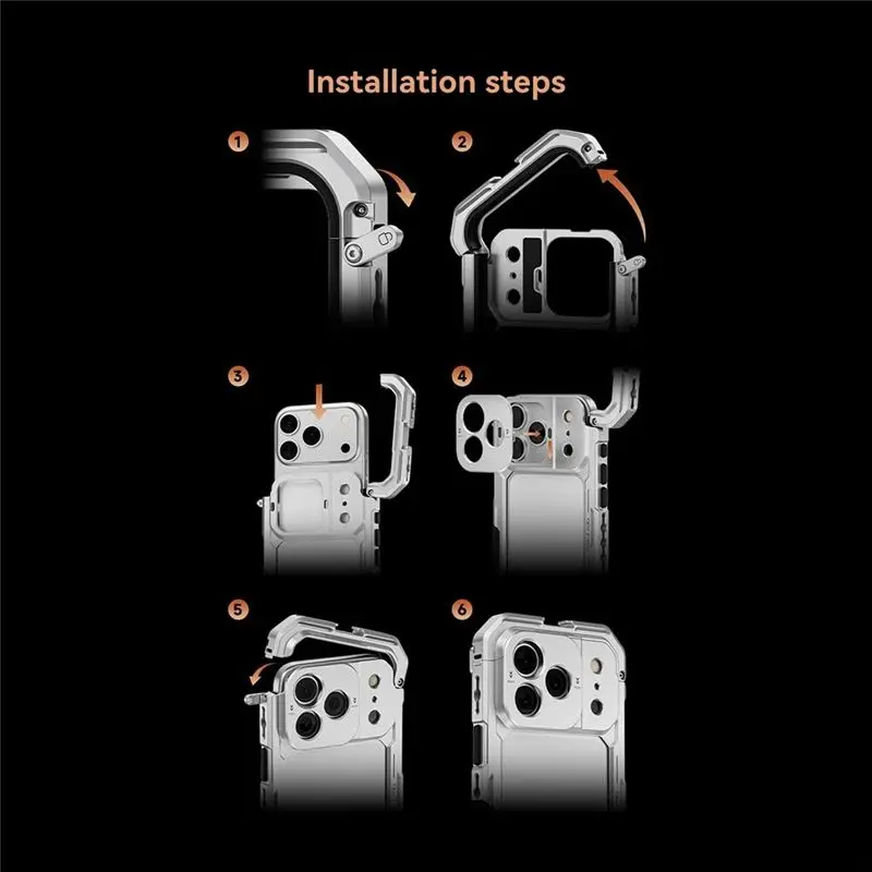 Фото ABFN-Quick Release Video Rig Metal Cage Phone Stabilizer Expansion Accessories Pro Max №3