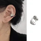 Корейские простые серьги-клипсы в форме сердца без отверстий, геометрические серьги, роскошные украшения оптом