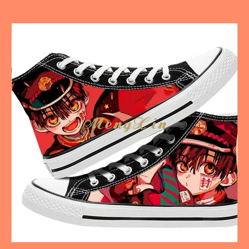 

New Unisex Anime Toilet-bound Hanako-kun Cosplay Casual Canvas Plimsolls Sneakers Takanashi Rikka Rope Soled Shoes Christmas