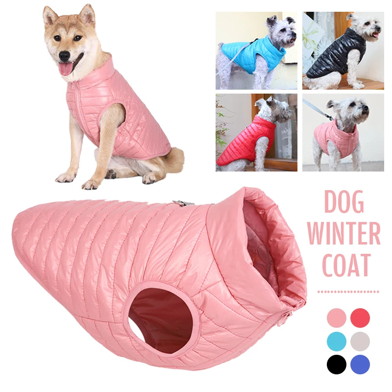 

Dog Winter Warm Jacket Waterproof Reflective Pet Cat Coat Warm Padded Vest Down Jacket Small Dogs Pet Puppy Clothes Hoodies
