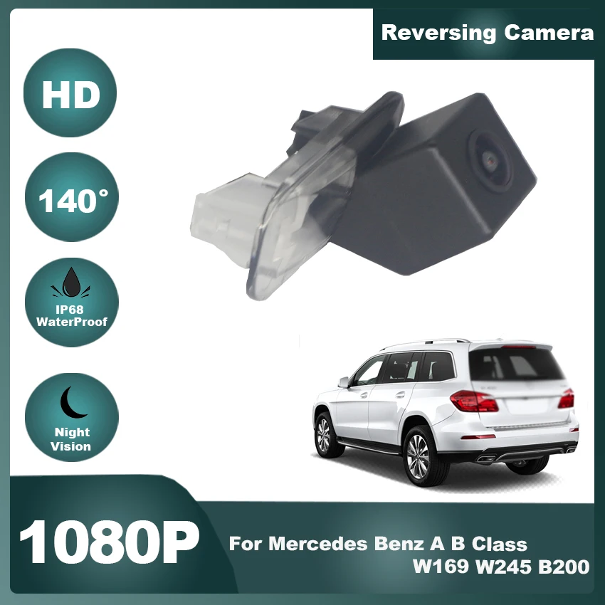 140 ° Водонепроницаемая автомобильная камера заднего вида 1080P HD CCD для Mercedes Benz A B Class