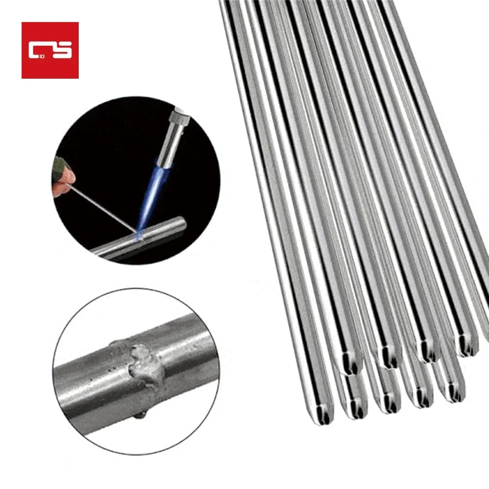 

10pcs Low Temperature Melt Aluminum Welding Rods Weld Bars Cored Wire 1.6/2mm Rod Solder for Soldering Aluminum No Solder Powder