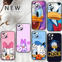 disney cartoon donald duck for apple iphone 13 12 mini 11 xs pro max x xr se 2020 8 7 6 plus 5 funda capa soft black phone case